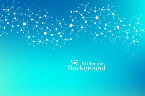 Scientific chemistry pattern. Structure molecule DNA research as concept Illustrazione stock