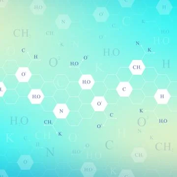 Scientific chemistry pattern. Structure molecule DNA research as concept Stock Illustration