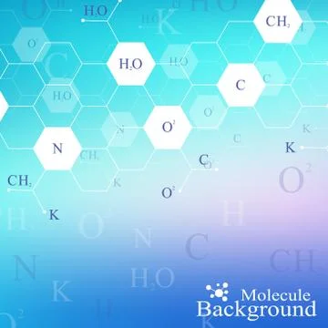 Scientific chemistry pattern. Structure molecule DNA research as concept イラスト素材