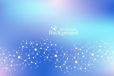 Scientific chemistry pattern. Structure molecule DNA research as concept Illustrazione stock