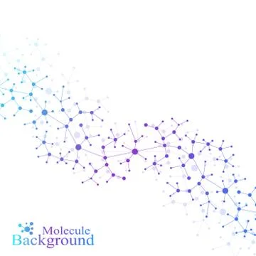 Scientific chemistry pattern. Structure molecule DNA research as concept Stock Illustration