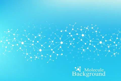 Scientific chemistry pattern. Structure molecule DNA research as concept Stock Illustration