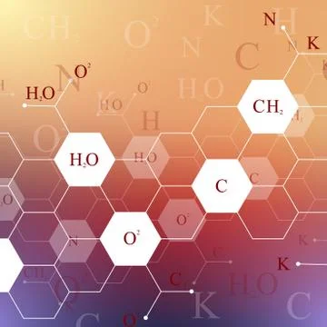 Scientific chemistry pattern. Structure molecule DNA research as concept Stockillustratie