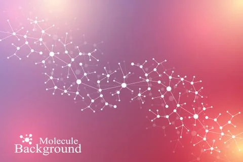 Scientific chemistry pattern. Structure molecule DNA research as concept イラスト素材