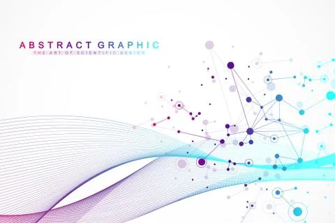 Scientific chemistry pattern. Structure molecule DNA research as concept Stockillustratie