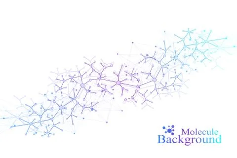 Scientific chemistry pattern. Structure molecule DNA research as concept Illustrazione stock