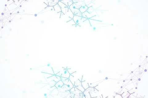 Scientific chemistry pattern. Structure molecule DNA research as concept 库存插图