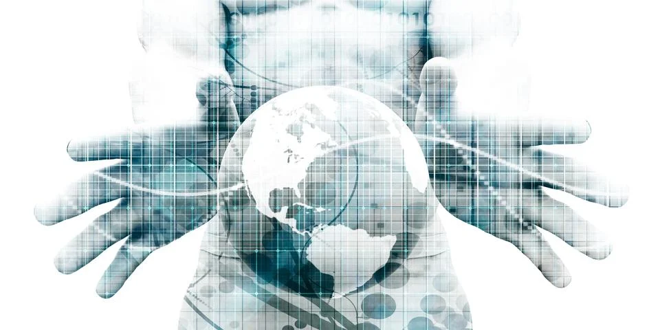 Scientific Collaboration on the Internet Stock-Illustration