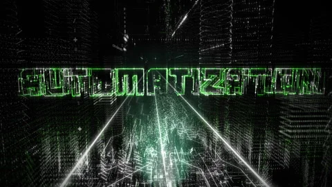 Scientific computer projects a word Automatization based on database information Stock Footage 275886336