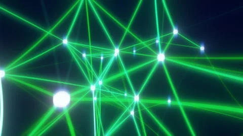 Scientific cyberspace design, connect structure communication, abstract geometry 스톡 동영상 201624323
