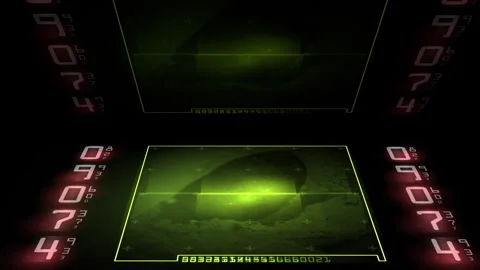 Scientific data analyzing on a futuristic digital display Stock Footage 340305216