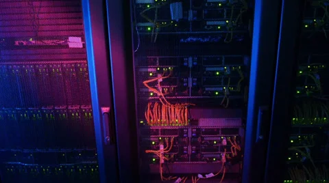 Scientific data center Servers front trail Vídeos de archivo 30444832