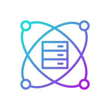 Scientific data mining gradient linear vector icon Stockillustratie