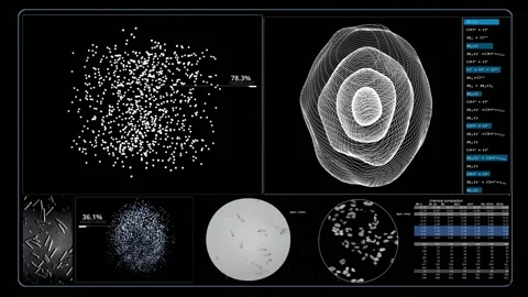 Scientific Data Screen 스톡 동영상 220497628