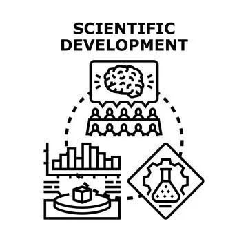 Scientific development process research and experimentation concept vector Stock Illustration