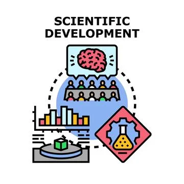 Scientific development process research and experimentation concept vector Stock Illustration