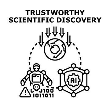Scientific discovery process with artificial intelligence and global impact Stock-Illustration
