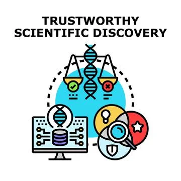 Scientific discovery process ensuring reliability and integrity Stock Illustration