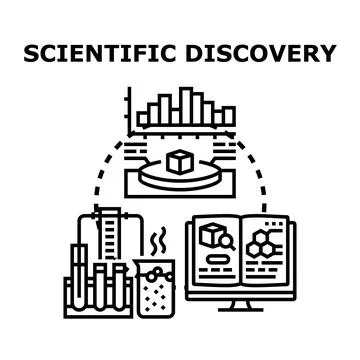 Scientific discovery process researching innovative experimental data 스톡 일러스트