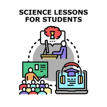 Scientific education methods for student knowledge acquisition Stock Illustration