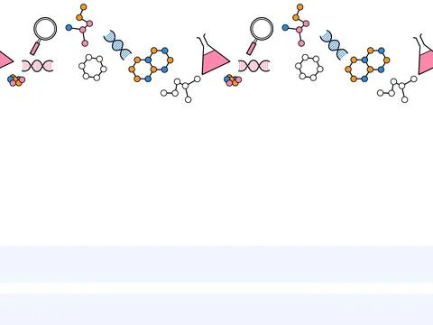 Scientific elements pattern background Stock Illustration