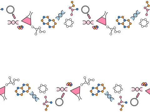 Scientific elements seamless pattern Stock Illustration