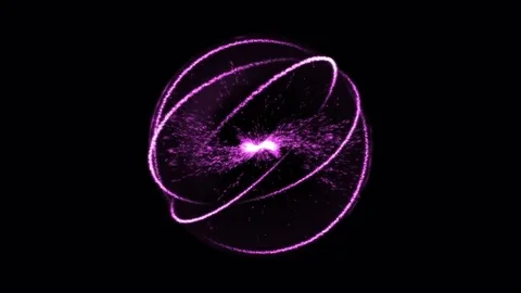 Scientific Energy Sphere Animation - Loop Purple Stock Footage 78280592