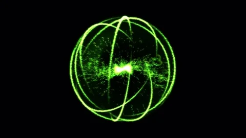 Scientific Energy Sphere Animation - Loop Green Stock Footage 78281705