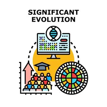 Scientific evolution and genetic research development concept Stock Illustration
