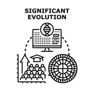 Scientific evolution and genetic research development concept Stock Illustration