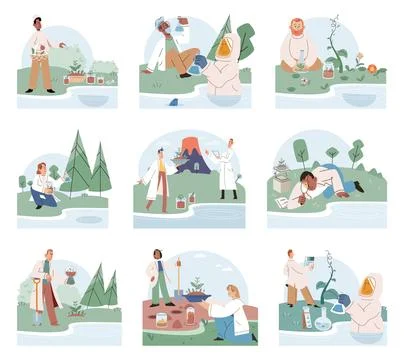 Scientific experiment. Continuous development educational programs and reso.. Stock Illustration