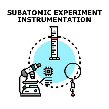 Scientific experiment instrumentation tool set and research equipment Stock Illustration
