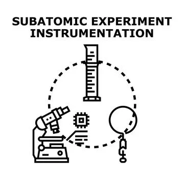 Scientific experiment instrumentation tool set and research equipment Stock Illustration