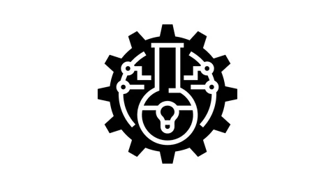 Scientific experiment research development glyph icon animation Stock Footage 326142066