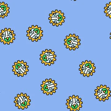 Scientific experiment research development vector seamless pattern イラスト素材