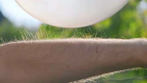 Scientific experiment with static electricity. Demonstration of static Stock Footage 195358913