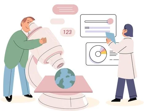 Scientific experiment. Technological advancements have revolutionized scien.. イラスト素材