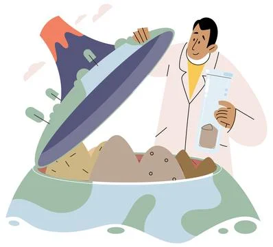 Scientific experiment. Vector illustration. Technological advancements have r イラスト素材