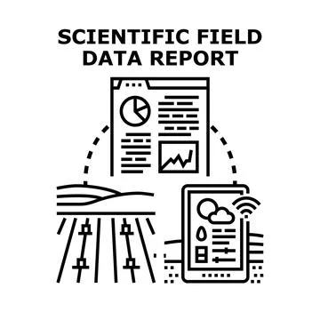 Scientific field data report analysis using smart farming technology Stock Illustration