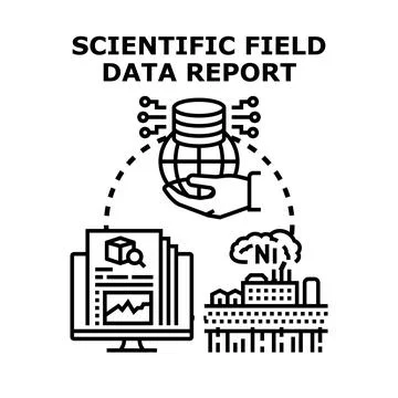 Scientific field data report concept vector illustration 库存插图