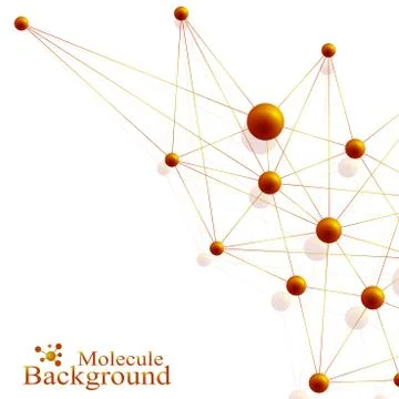 Scientific golden chemistry pattern. Structure molecule DNA research as concept 库存插图