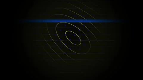 Scientific Grid Visualization Showing Concentric Wave Propagation Patterns Stock Footage 343766520