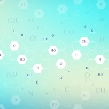Scientific hexagonal chemistry pattern. Structure molecule DNA research as Stock Illustration