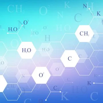 Scientific hexagonal chemistry pattern. Structure molecule DNA research as イラスト素材