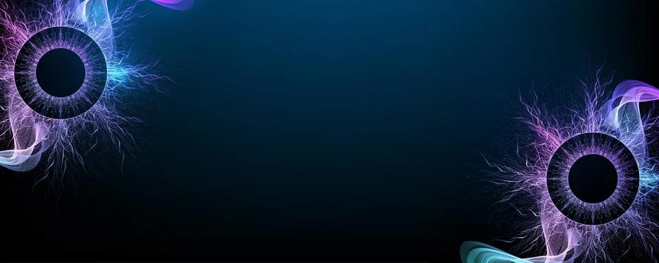 Scientific illustration quantum computer technology. Plexus fiction effect. Deep Illustrazione stock