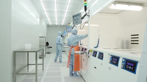 Scientific Industrial building etching microchips 動画素材 35803921