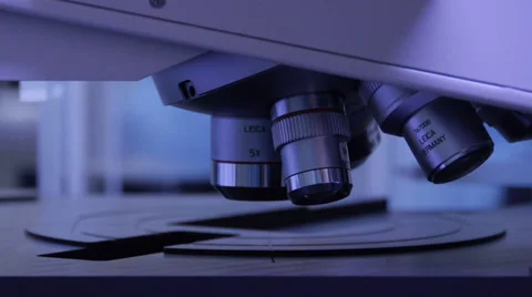 Scientific Industrial building scientific microscope Stock Footage 35804261