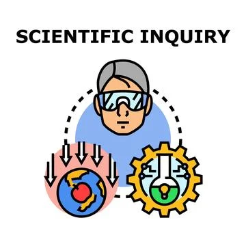 Scientific inquiry process combining research and innovation Stock Illustration