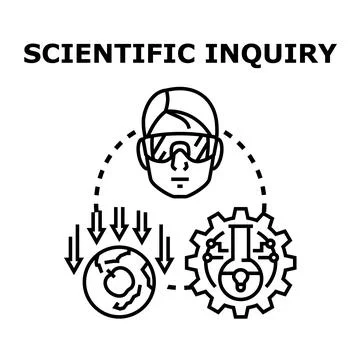 Scientific inquiry process combining research and innovation Stock Illustration