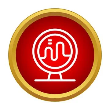 Scientific instrument icon showing data analysis results Stock Illustration